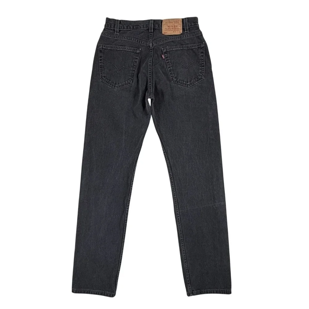 Vintage Levis 505 Mens 30x36 Regular Fit Straight Leg Black Jeans Made in USA
